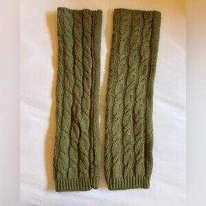 Knit Cable Hand Warmers: Fingerless Wool Blend Gloves, All Sizes Child to Adult